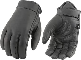 Milwaukee Leather MG7522 Men’s Black Leather Waterproof Cruiser Glove w/Gel Palm