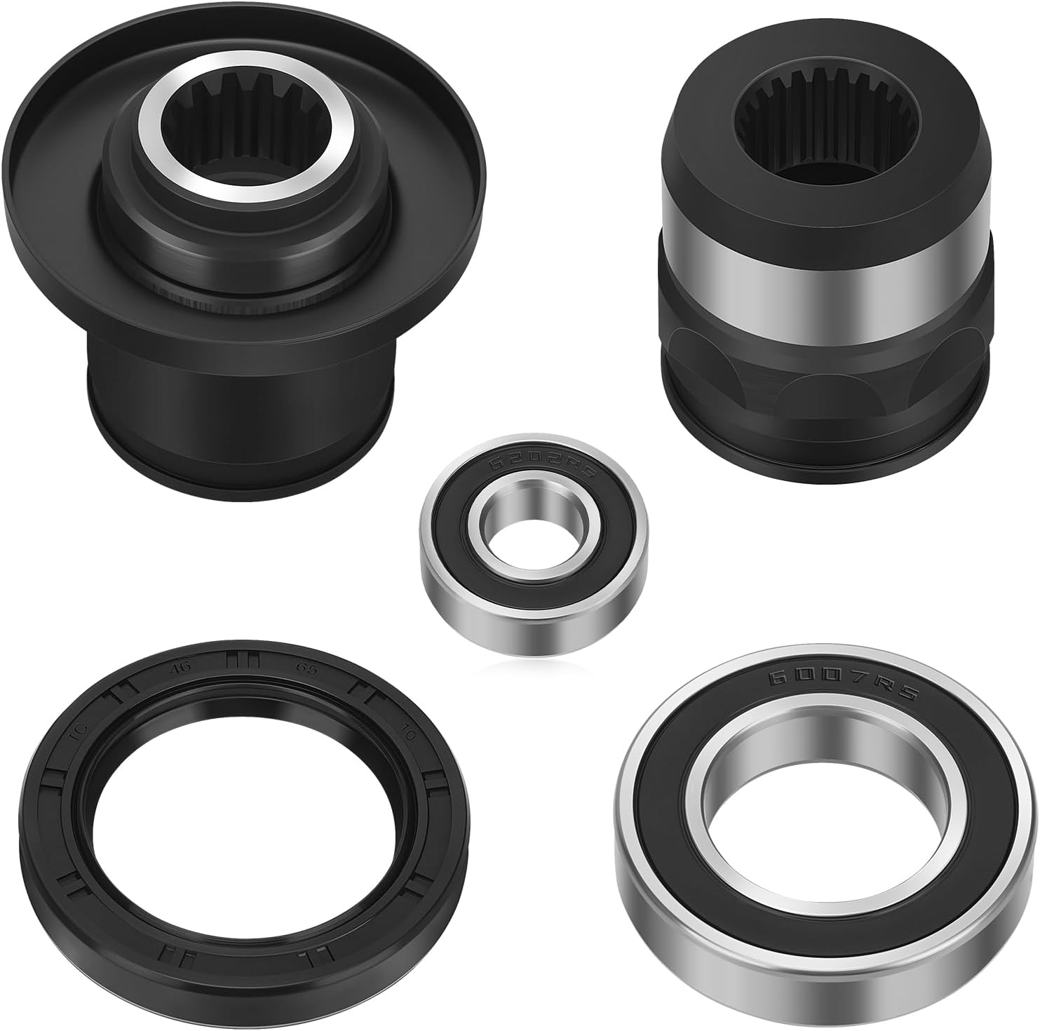 M MATI Front Differential Drive Shaft Coupler w/Bearing Seal Kit for Yamaha Grizzly 660 4x4 YFM660F 2003-2008 5KM-45593-00-00 5KM-67839-01-00