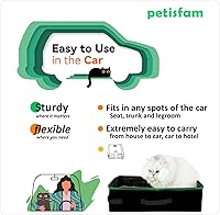 Vista 3 de Arenero para gatos portátil de viaje. Ultra-ligero, deja de cargar un arenero pesado y difícil. Tapa con cremallera, mantiene todo contenido. Ideal