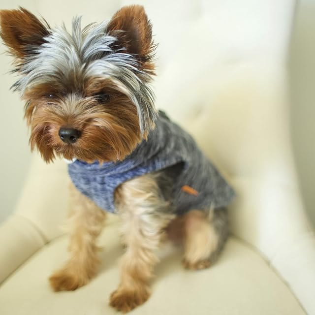 Foto 5 de 6 de Gooby - Suéter de Forro Polar con Cremallera para Perro, Chaqueta de Forro Polar cálido con Anilla Doble…