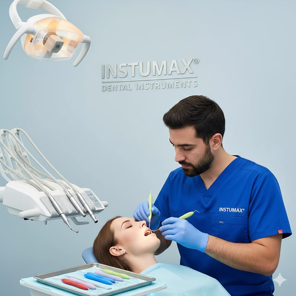 10 Pcs Dental Composite Filling Instruments Set with Cassette, Black Plasma Coated Non-Stick Restorative Kit, Stainless Steel Professional Surgery Set, Fully Autoclavable