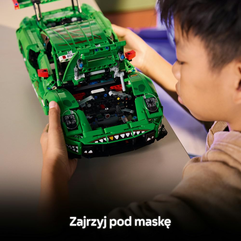 LEGO Technic Samochód Porsche 911 GT3 R REXY AO Racing 42224 | Model samochodu, klocki konstrukcyjne, prezent dla fana motoryzacji 11+, zestaw edukacyjny dla dzieci, 1313 elementów