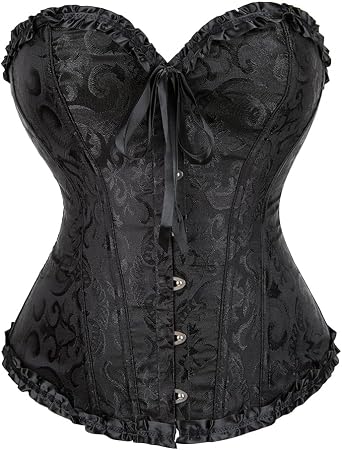 Women Vintage Renaissance Jacquard Bustiers-Corset-Top Sexy Gothic Lingerie Bodyshaper Going Out Corset