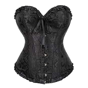 Women Vintage Jacquard Bustiers-Corset-Top Sexy Gothic