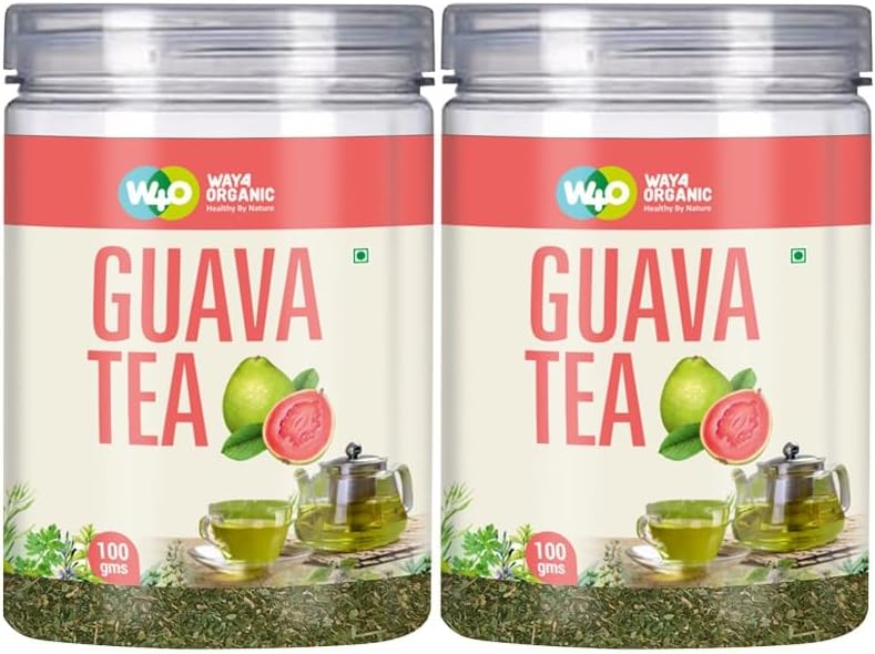 Way4Organic Guava Leaf Tea/Psidium guajava Tea 100 g Canister Pack (Pack of 2)