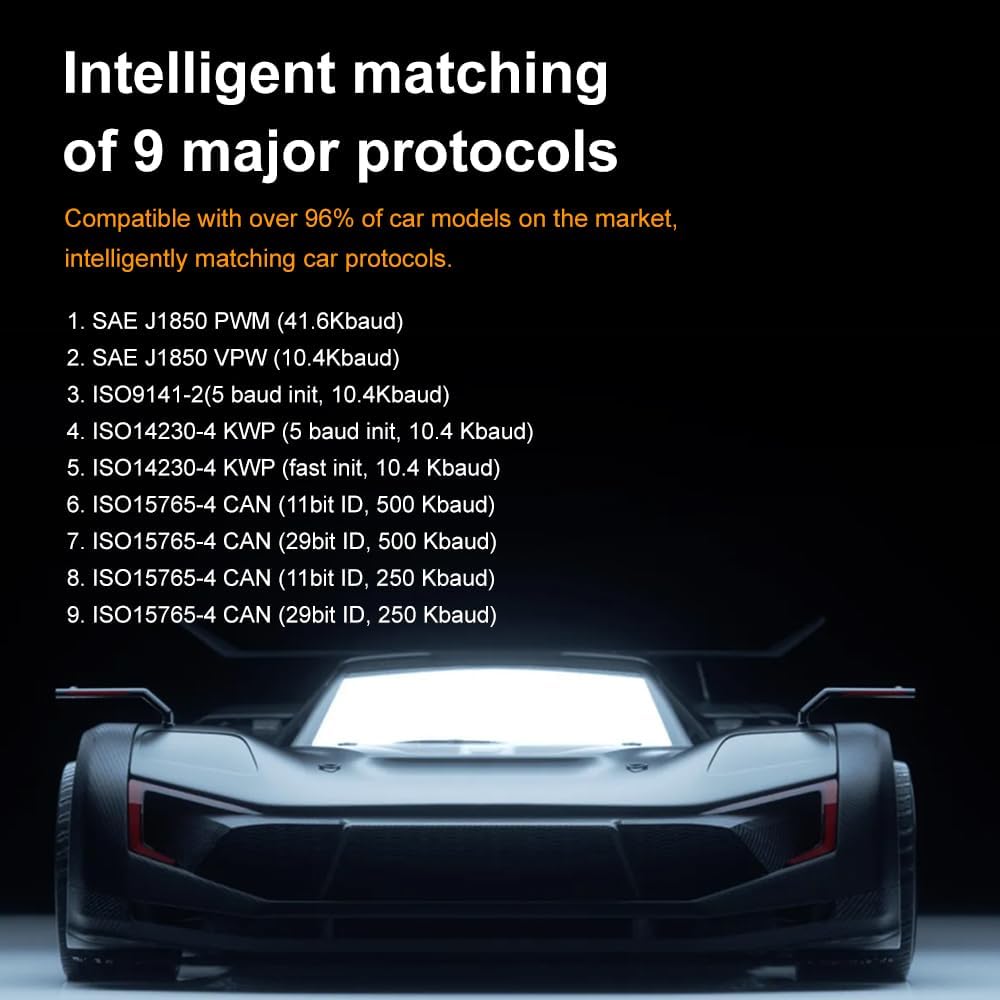 M525 OBD2 Scanner,New Upgrade OE-Level Code Reader with Battery Test, Start Test, Live Data, CAN Diagnostic Tool for Car Engine Fault Code Scan, Dual-UI for Pro Mechanics & DIYers