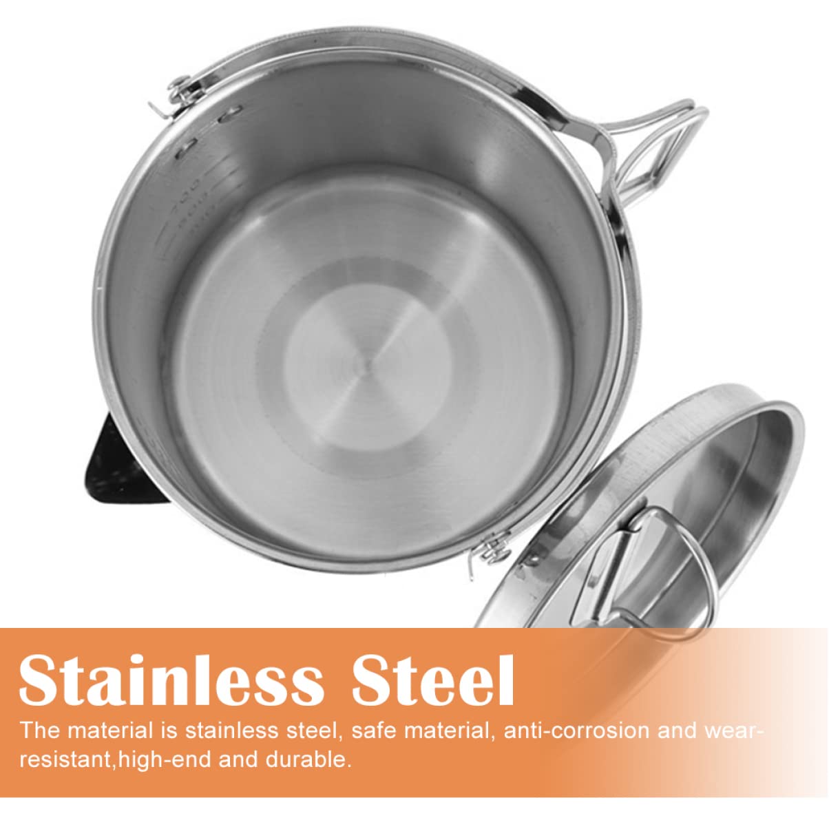 Camping Silber Teekessel 1,2 L aus Edelstahl Leicht und Tragbar Praktisch und Robust für Outdoor und Zuhause