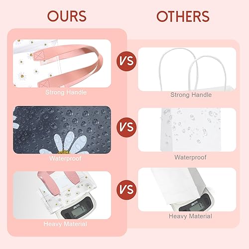 Miniatura 3 de Clysee 24 bolsas de regalo transparentes con asas, bolsa de plástico transparente para envolver regalo, reutilizable, bolsa de PVC transparente,