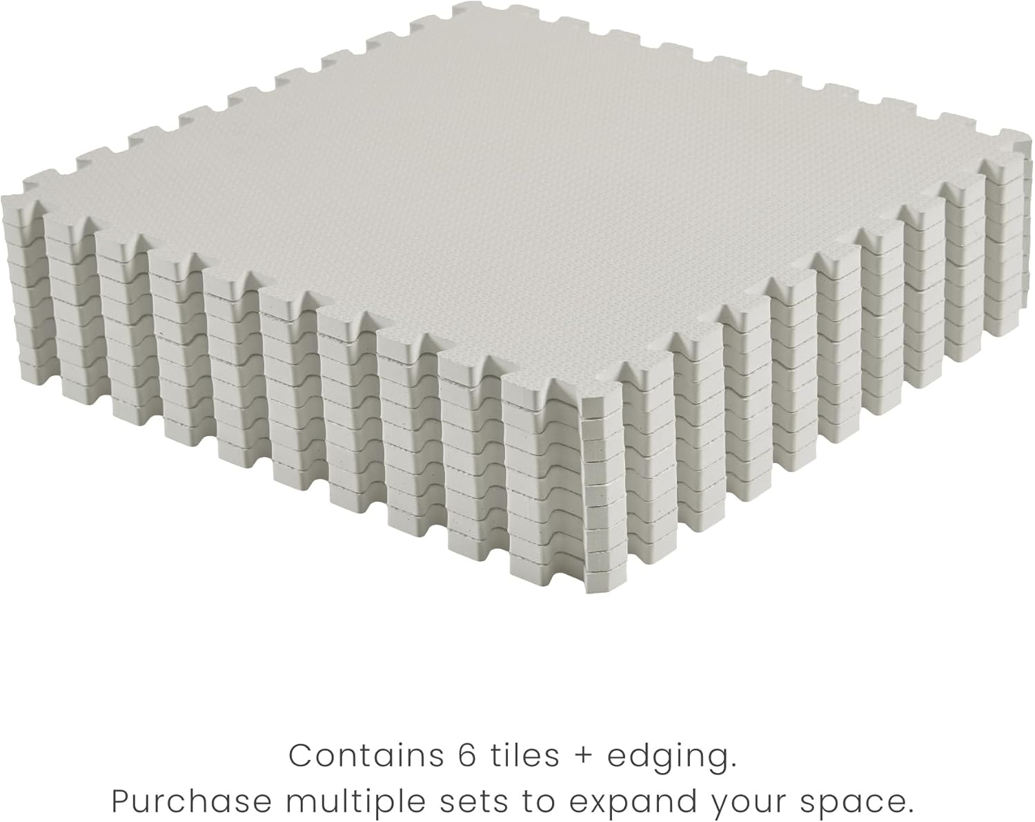 Toddlekind Stone Gray Non-Toxic Foam Play Mat 4.3 x 4.3 ft