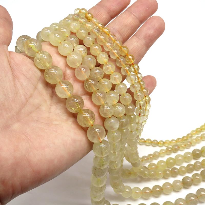 高品質　ルチルクォーツ　１連ブレスレット　約6mm Amazon.co.jp: UNI STONE ルチルクォーツ 6mm 1連 約38cm 卸売 連材 穴
