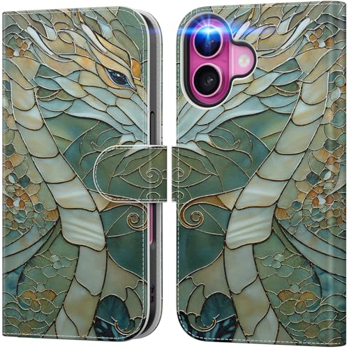 DEENAKIN for iPhone 17 Case Wallet, Card Slots Holder + Cash Clip | RFID-Blocking, Military-Grade Drop Protection & UV-Printed Artwork, Magnetic Closure with Leather Kickstand - image 1