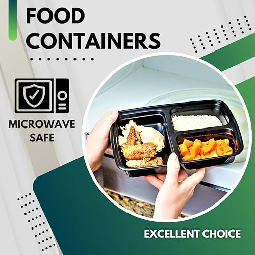 Vista 16 de Green Direct Contenedor de alimentos con tapa, para Microondas, congelador y lavaplatos. Grande, a prueba de fugas