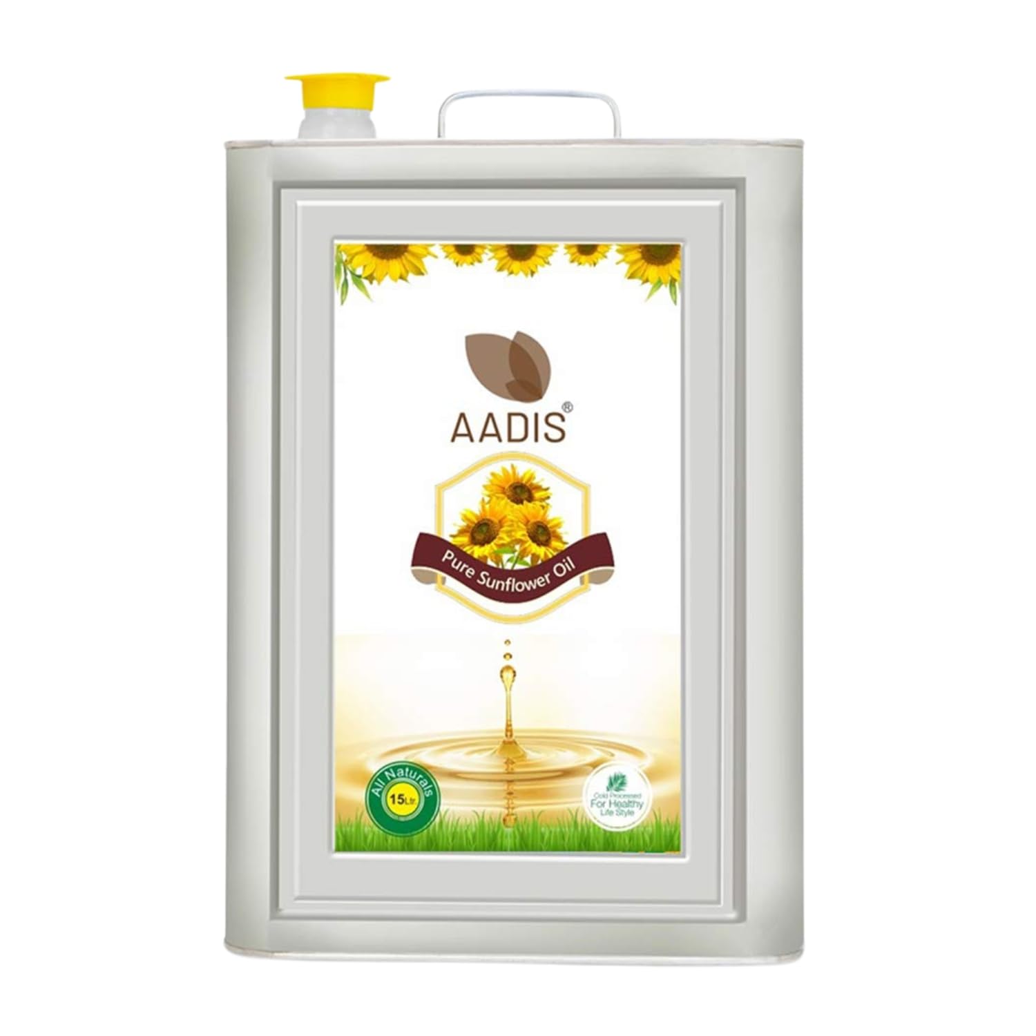 Aadis Pure Sunflower Oil | 100% Pure, Vegan, Preservative-Free, Chemical-Free & Gluten-Free | 15 Lit Metal Tin (B0D8STDV22) Amazon Price History, Amazon Price Tracker