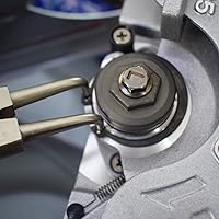 Vista 5 de Alicates de anillo a presión de 9 pulgadas con mordaza interna doblada, alicates de anillo circular, alicates de punta en C para retener anillos