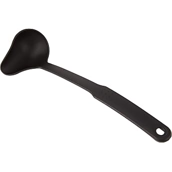 Lacor 98910 - Sauce Pot 27 cm Nylon - Black - Professional Kitchen | Serve broths and sauces without drip; designed to accomp