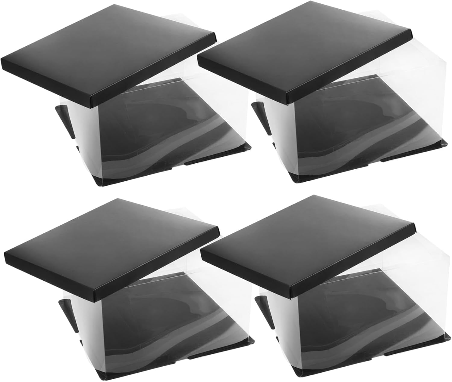 4pcs Cake Box Bakery Packing Container for Birthday and Wedding Cakes for Desserts and Sweets Design for Easy Storage and Transportation