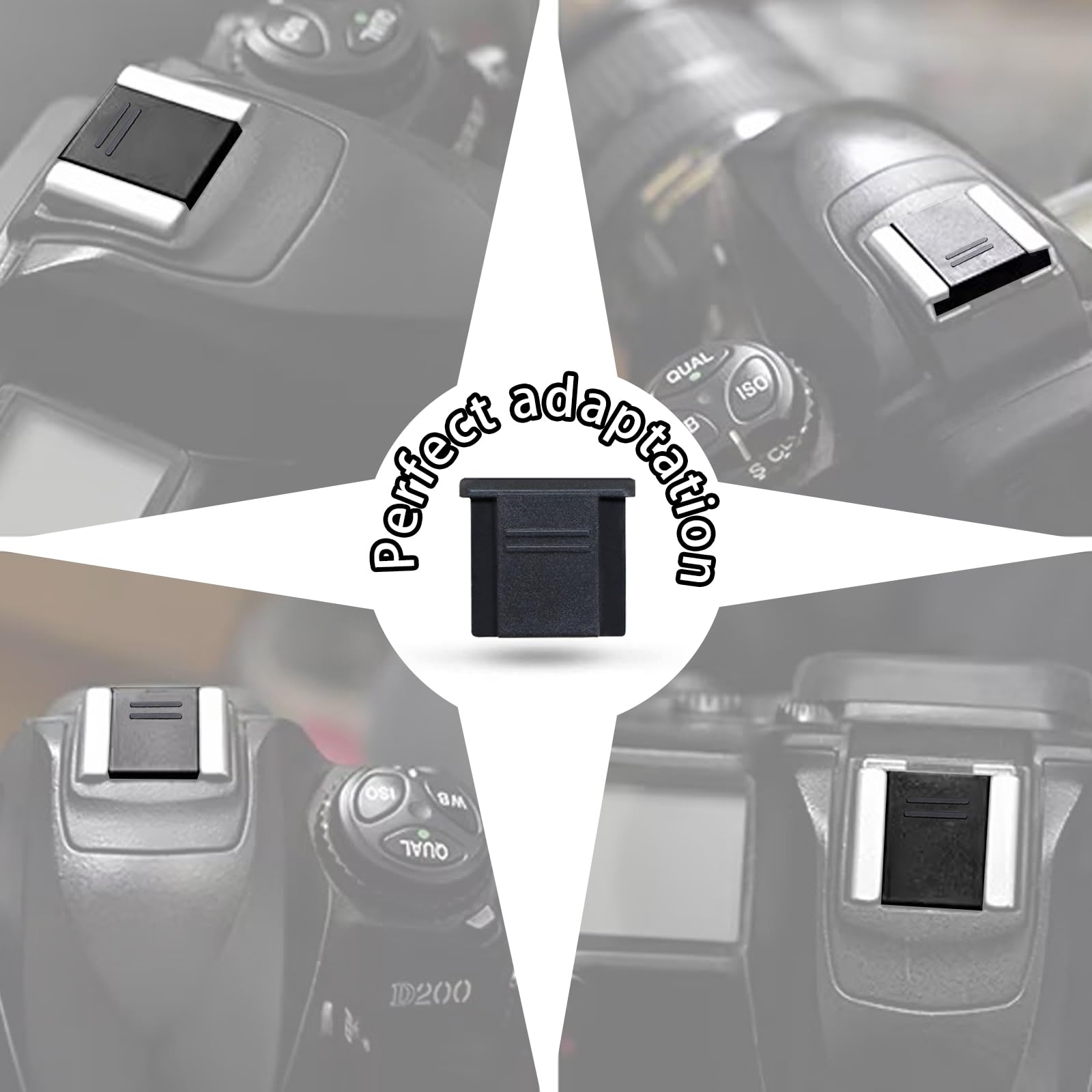 Couvre-griffe flash pour Nikon série Z, DSLR, Panasonic S5, GH5, Olympus OM-D & PEN – Compatible griffe ISO, résistant à la poussière et à l’humidité, lot de 4