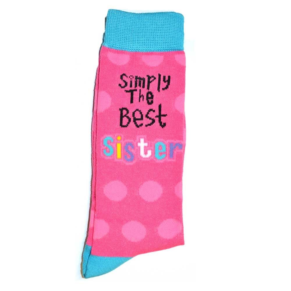 Shatchi Multicolour Simply The Best Sister Socks