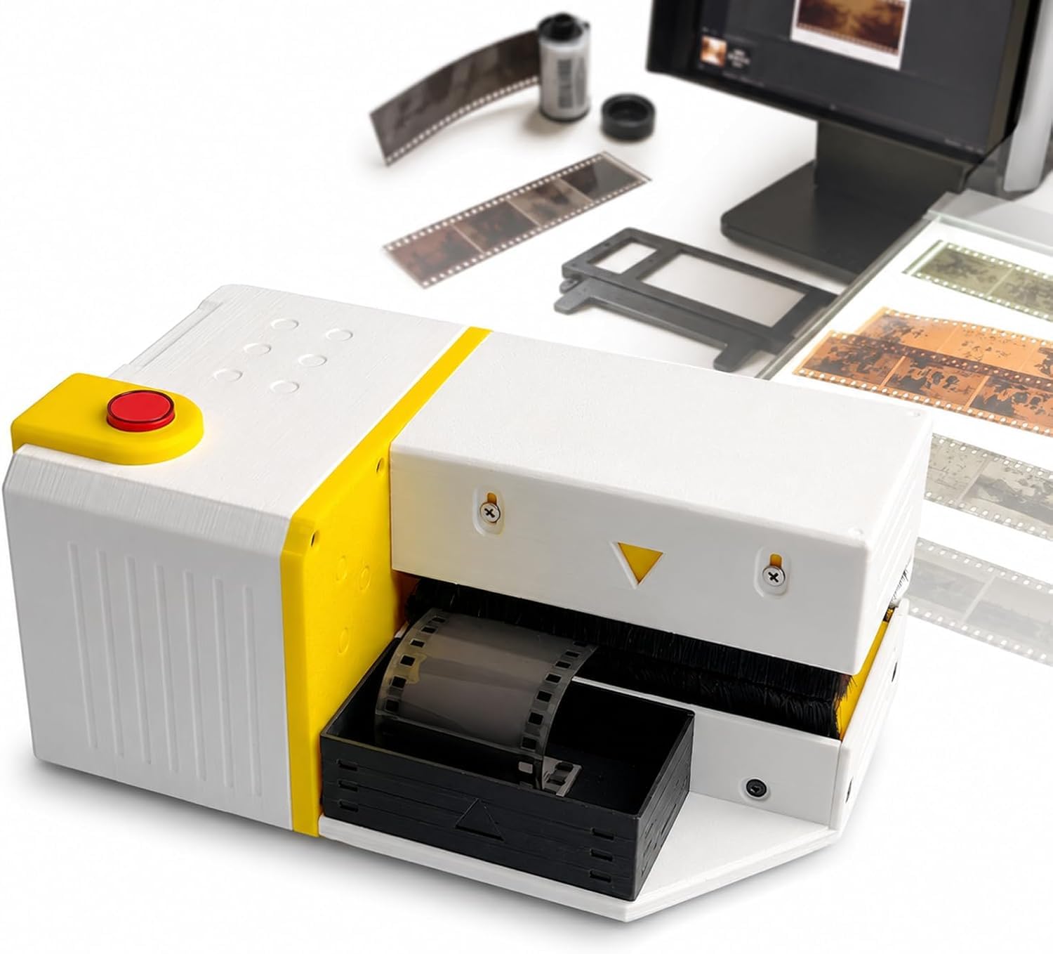 Antistatischer Elektrostatischer Filmreiniger, Antistatische Filmstaubentfernungsbürste Für 135/120-filme, 90 Mm Verstellbare Bürste Aus Reiner Wolle, Mit Filterlüfter, Zum Scannen Reinigen