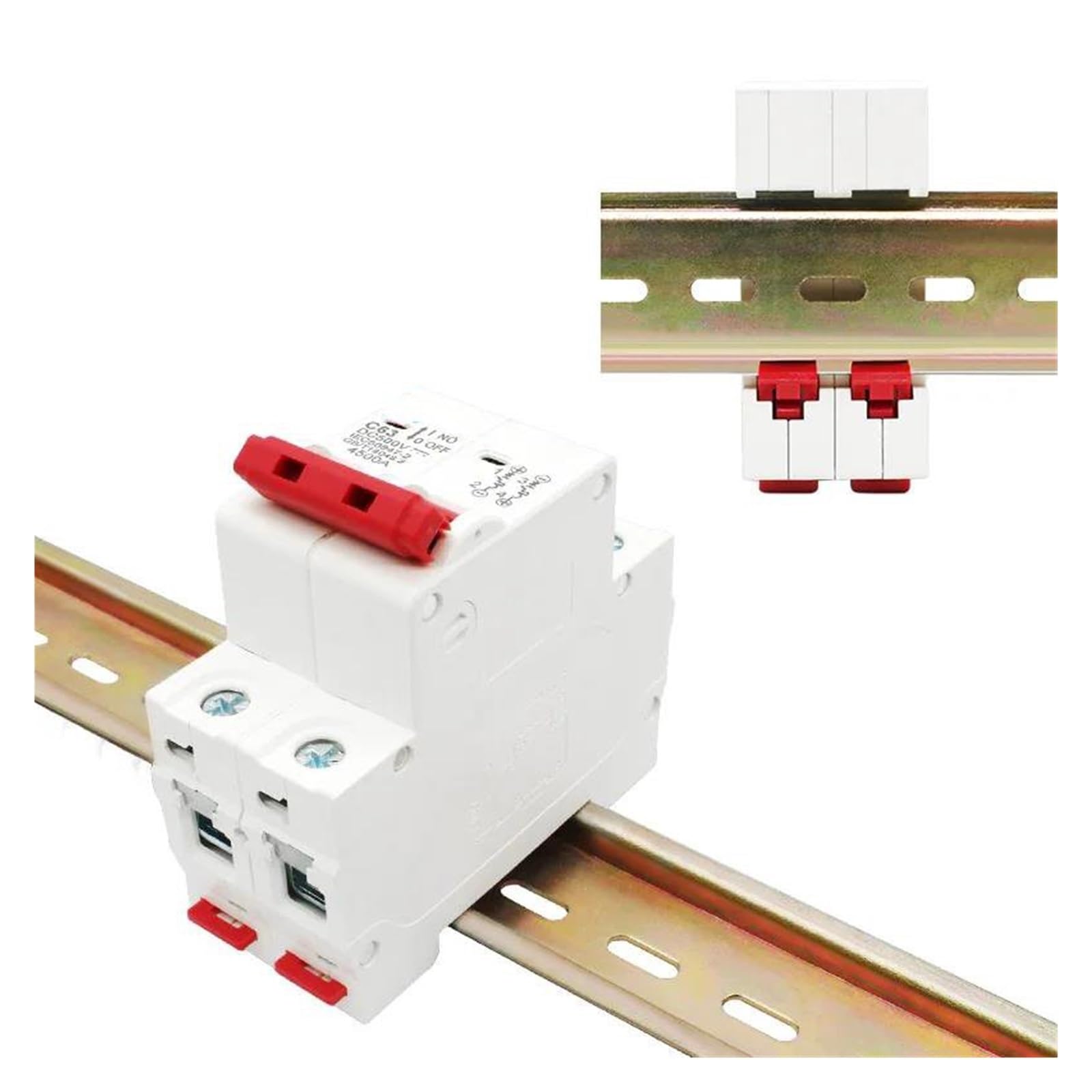 Interruttore automatico CC per pannelli solari Interruttore di protezione da sovraccarico 500VC63 6A/10A/16A/20A/25A/32A/40A/50A/63A Interruttore automatico per guida DIN(6A)