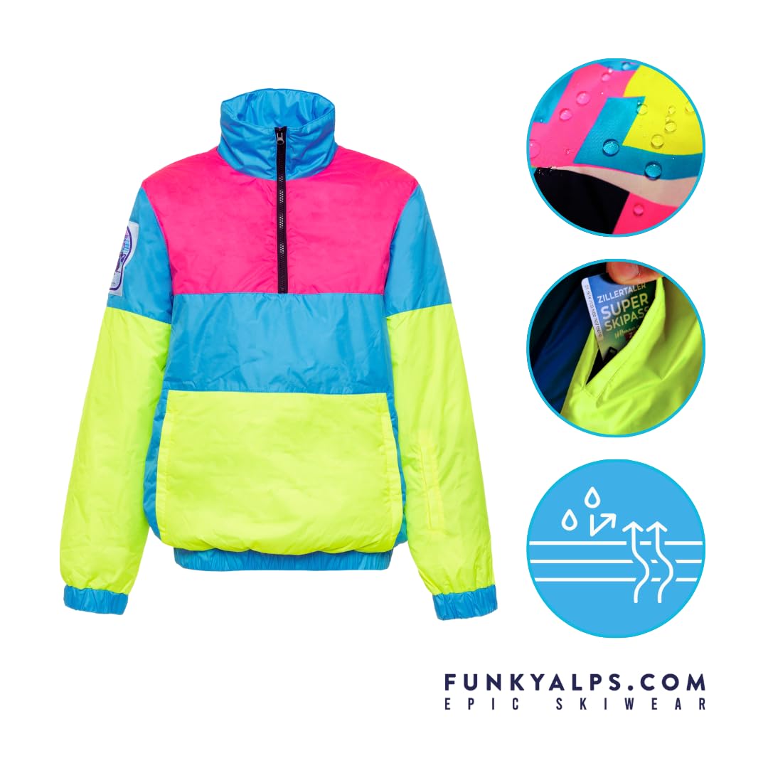 Giacca da sci Ice – Giacca da sci unisex retrò – antivento e impermeabile – Perfetto per gli sci Après – Disponibile nelle taglie dalla S alla XXL