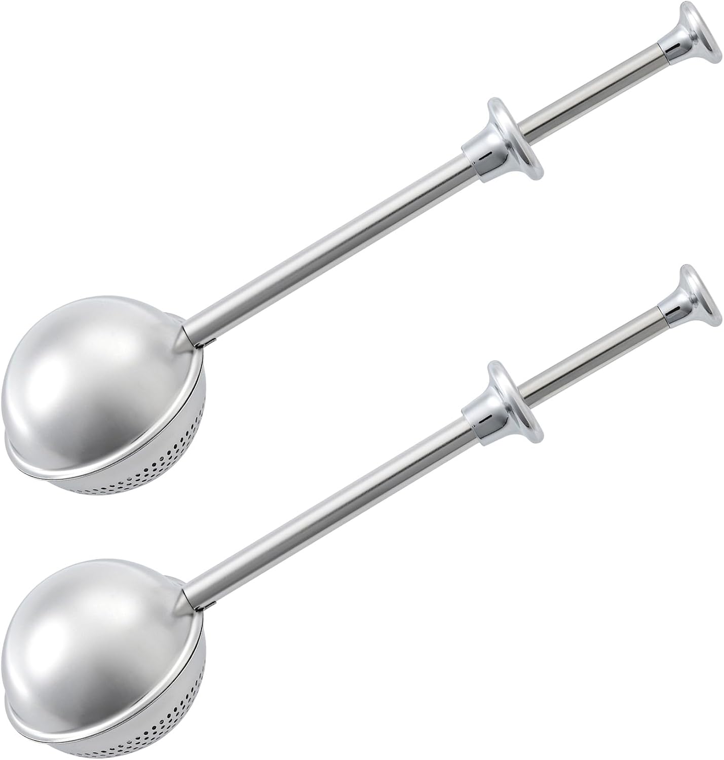2-Pc Flour Duster for Baking, One-Handed Operation, 304 Stainless