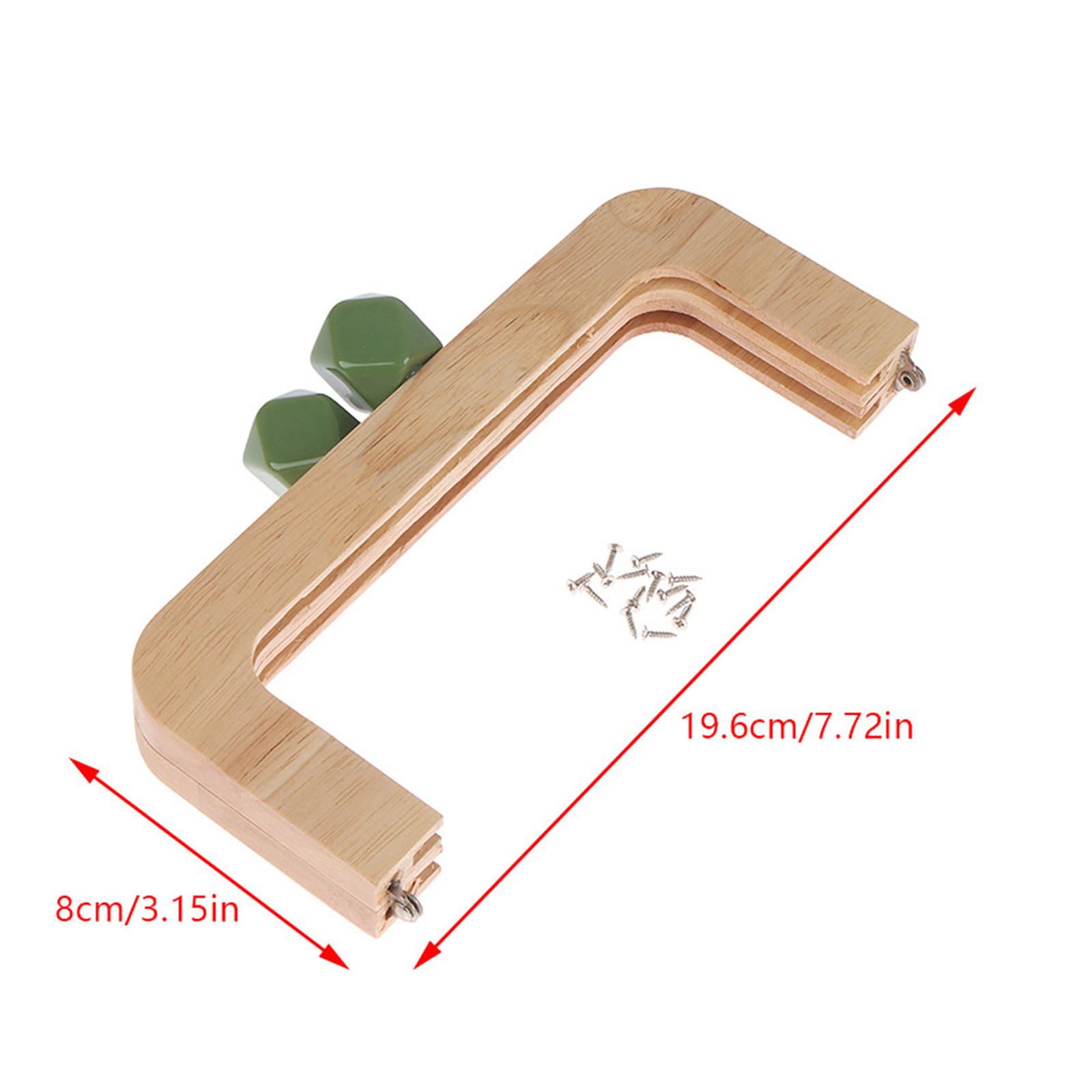 Cornice in legno per borsa, con chiusura a bacio, per borse e portafogli fai da te
