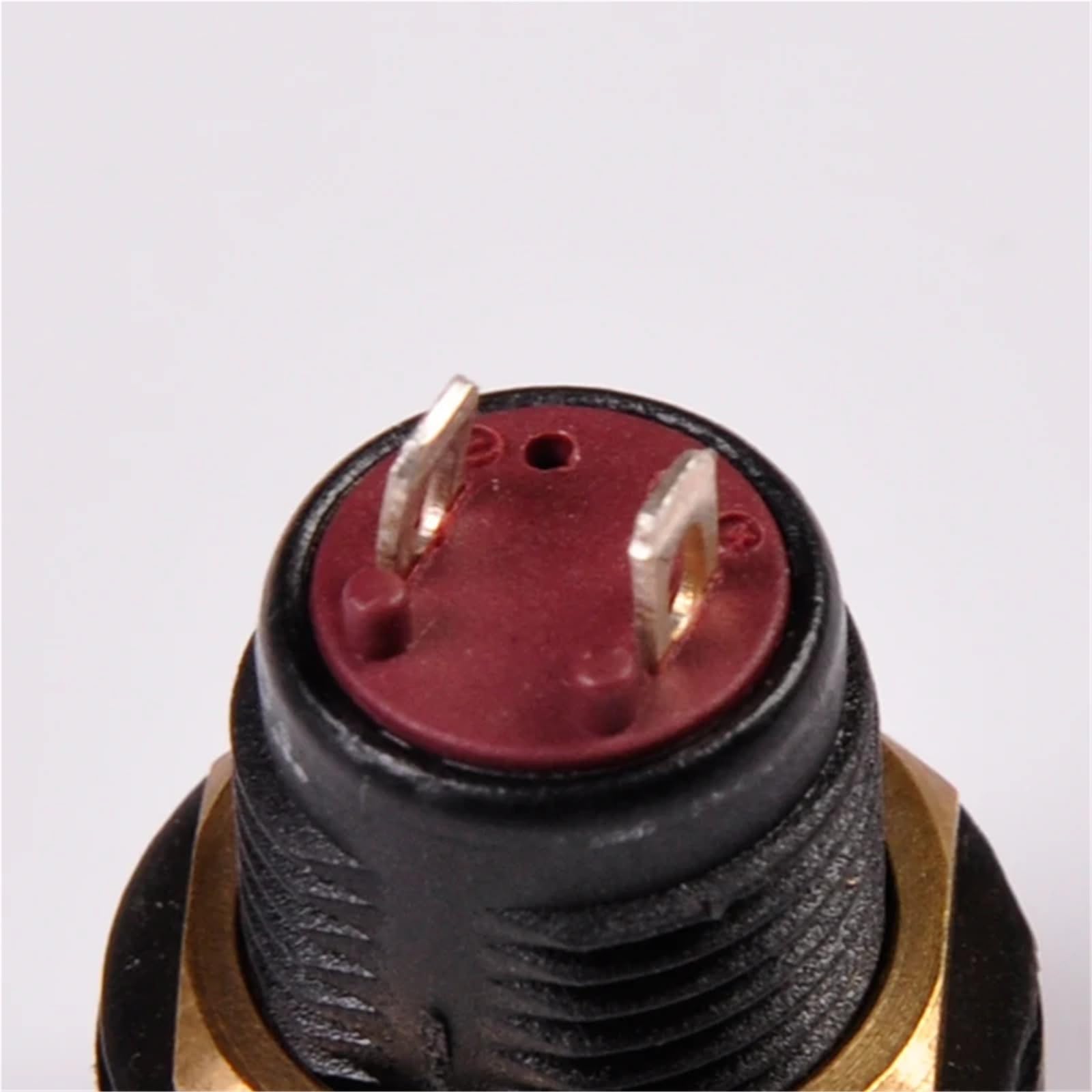 12 mm, biały/czarny, podwyższony przełącznik przyciskowy z płaską głowicą, z tworzywa sztucznego, do kierownicy motocykla, 1 sztuka (zielony, zatrzaskowy)