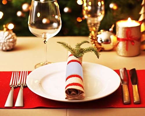 Miniatura 5 de Penta Angel Servilleteros de papel, 200 servilleteros autoadhesivos a granel para vajilla rodante, configuración de mesa, boda, evento, suministros