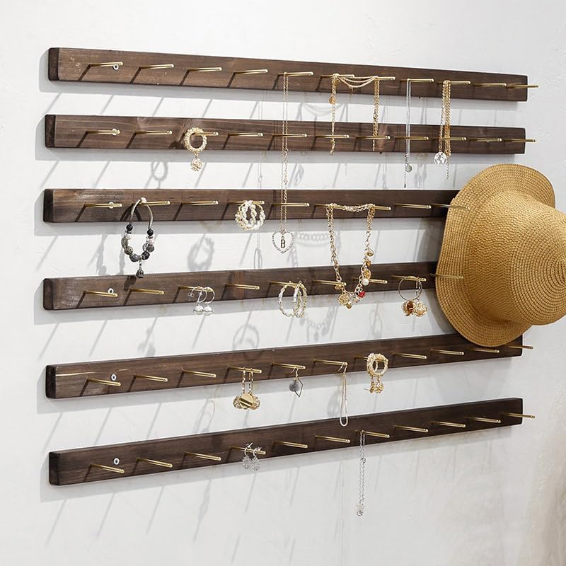 Wall Mounted Jewelry Organizer - 3 Piece Display Rack for Bracelets, Rings & Bangles - Perfect Hanging Holder for Retail Clothing & Jewelry Stores, Space-Saving Storage Solution