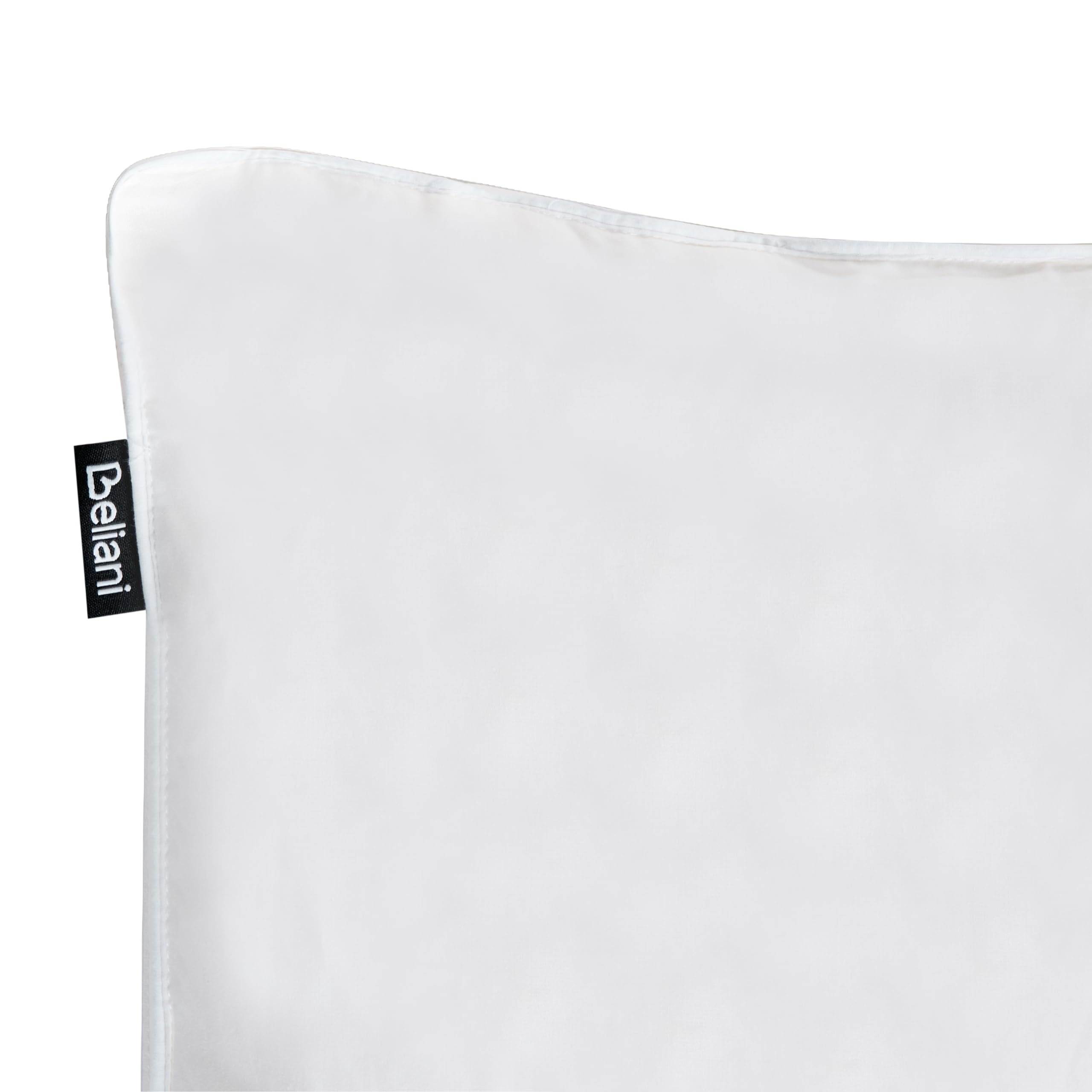 Guanciale Cuscino in Cotone e Morbida Piuma d'Anatra 40 x 80 cm Bianco