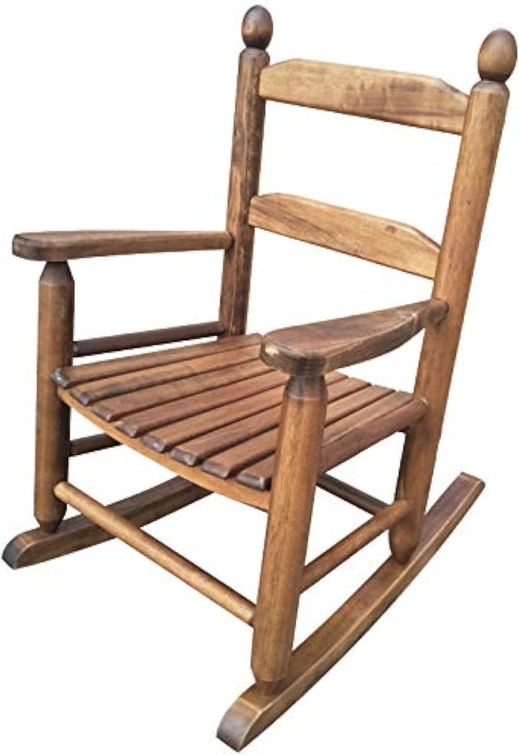 K079NT Durable Natural Child’s Wooden Rocking Chair/Porch Rocker - Indoor or Outdoor - Suitable for 3-7 Years Old