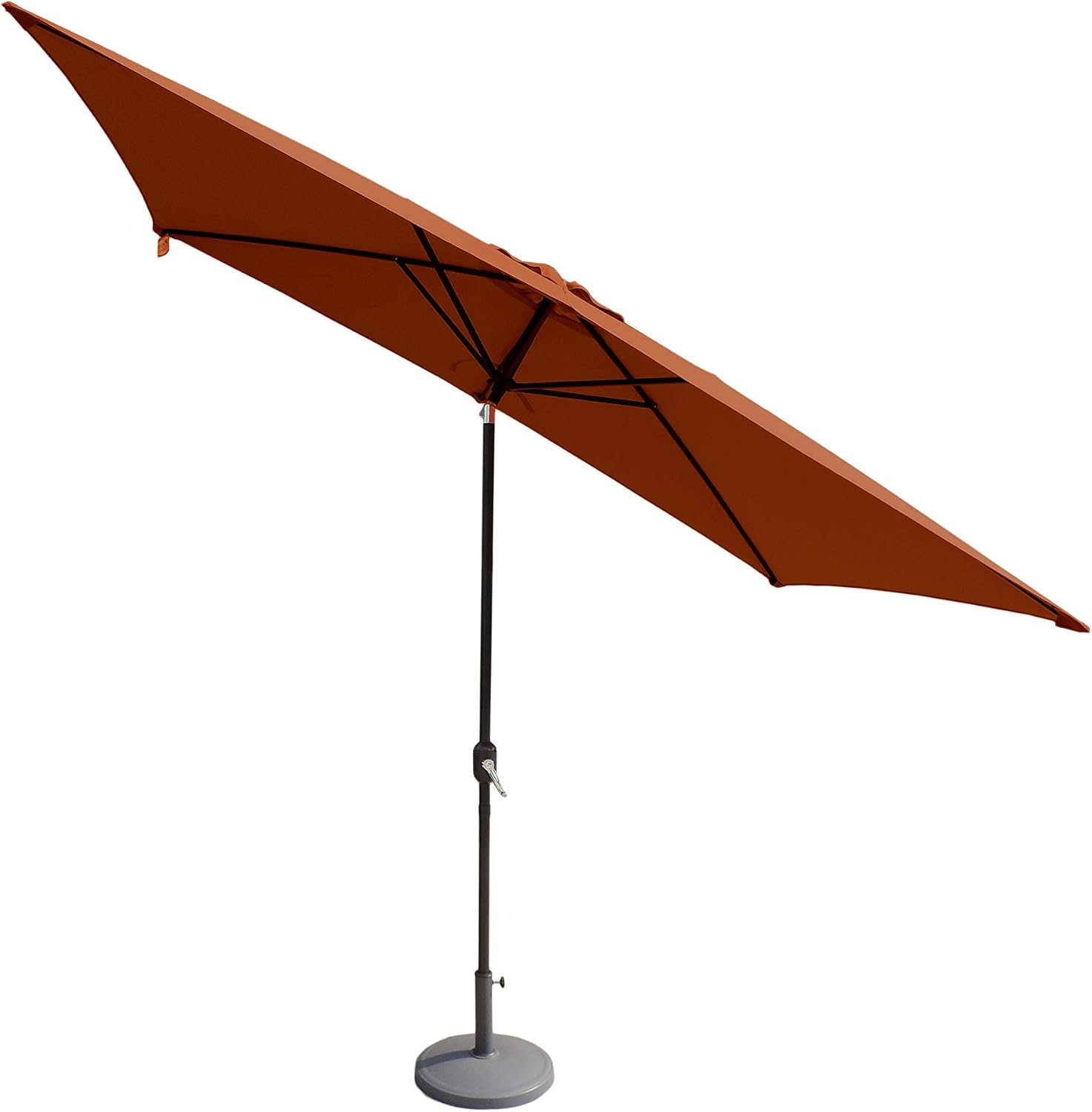 Adriatic 6.5-ft x 10-ft Rectangular Market Umbrella in Terra Cotta Olefin