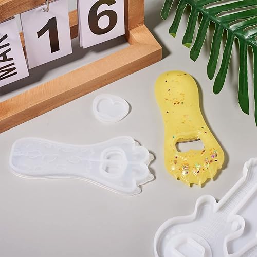 Miniatura 6 de Boutigem Abridor de botellas de cerveza de 4 estilos, molde de silicona para llavero de barman, lata de soda, molde para abridor de botellas de