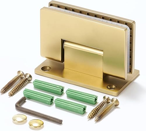 Miniatura 3 de Bisagra para puerta de vidrio de ducha, sólida de una pieza fundida de precisión con acero inoxidable 304 de 0.197 in de grosor, adecuada para