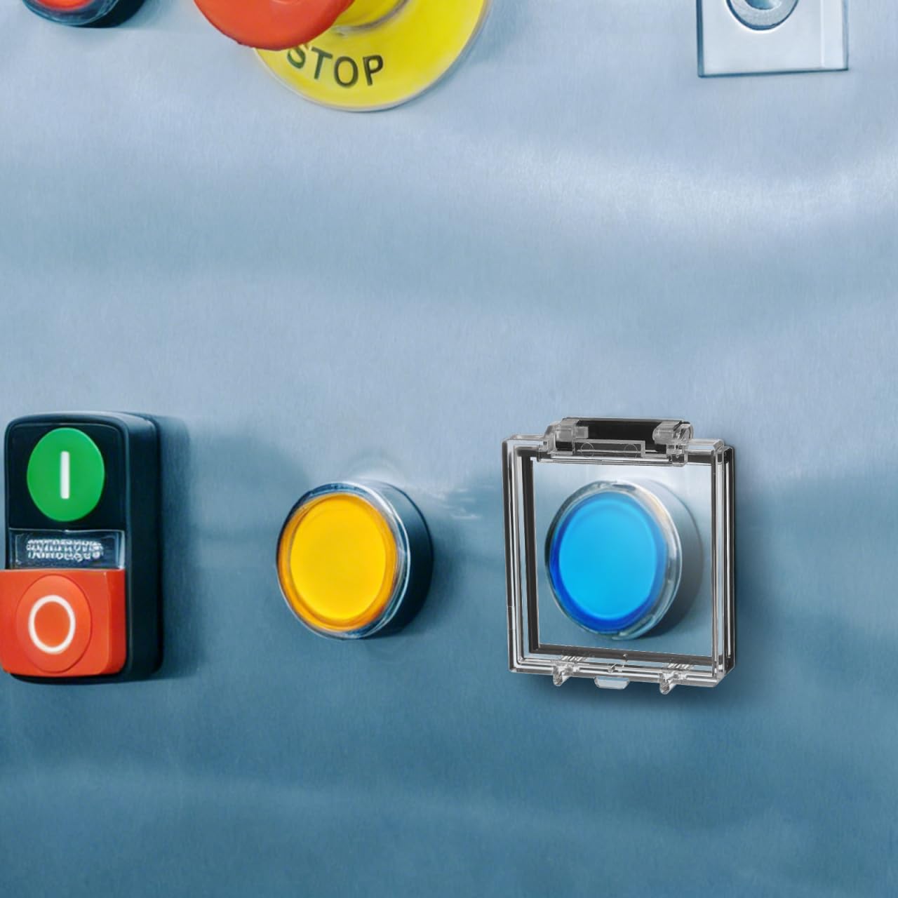 Power Button Cover 2-Pack Transparent Switch Guard Protector for Pc Dishwasher Washing Machine Elevator Prevents Accidental Shutdowns Easy Installation