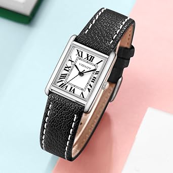 Rectangular Watch for Women Vintage Roman Number