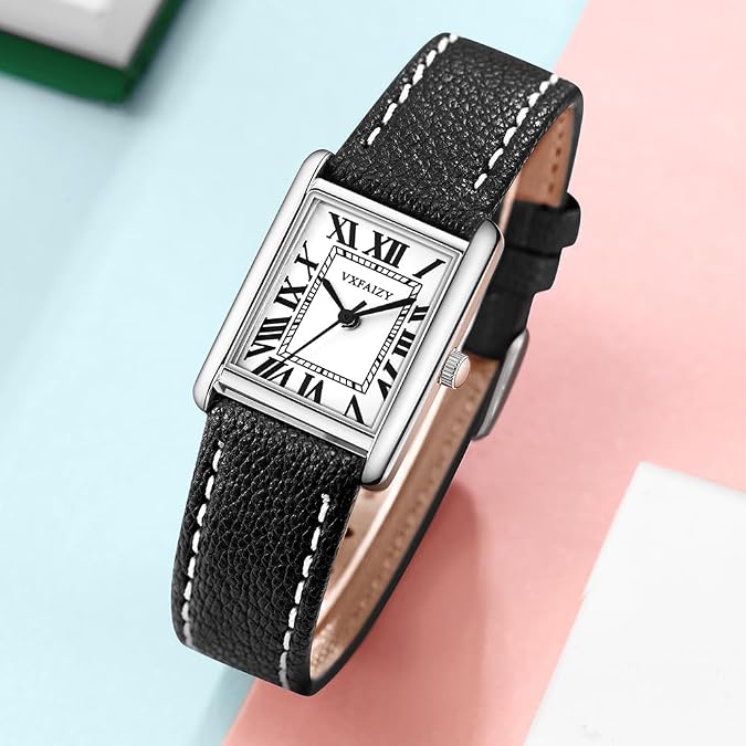 Rectangular Watch for Women Vintage Roman Number