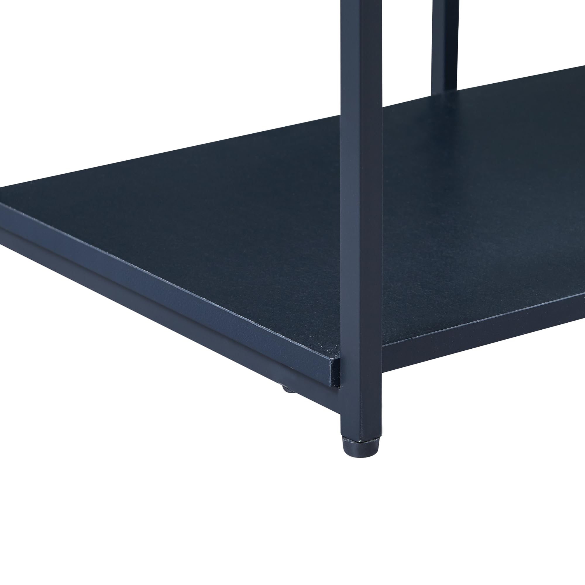 [en.casa] Scaffale da Terra Libreria con Ripiani Aperti Mobile Espositore per Casa Ufficio Negozio Scaffale Divisorio per Open Space 180 x 180 x 33 cm Nero