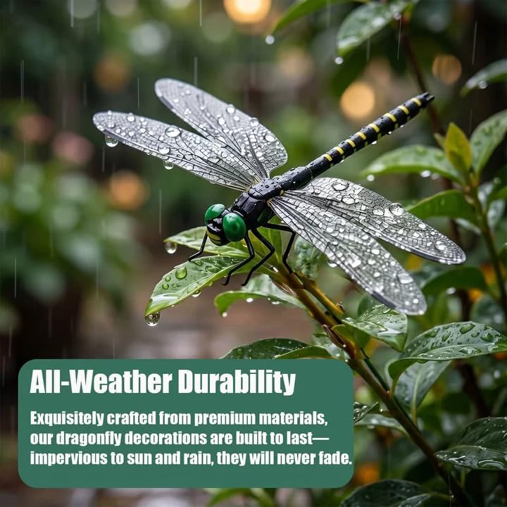 2026 New Dragon Fly Clips, 3D Artificial Dragonfly Hat Clip, Dragonfly Garden Decor(10PCS) — view 6