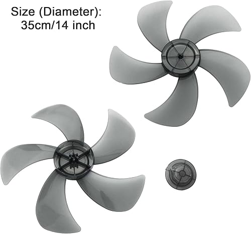 Miniatura 2 de Zaldita Reemplazo de la cuchilla de ventilador de plástico para ventilador de pie ventilador de mesa Accesorios generales con cubierta de tuerca