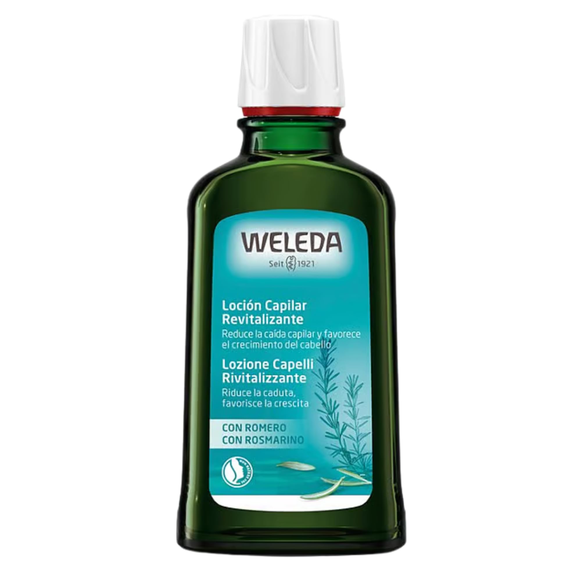 Weleda – Loción Capilar Revitalizante de Romero, Fortalece el Cabello, Estimula el Cuero Cabelludo y Reduce la Caída, El embalaje puede variar – 100 ml