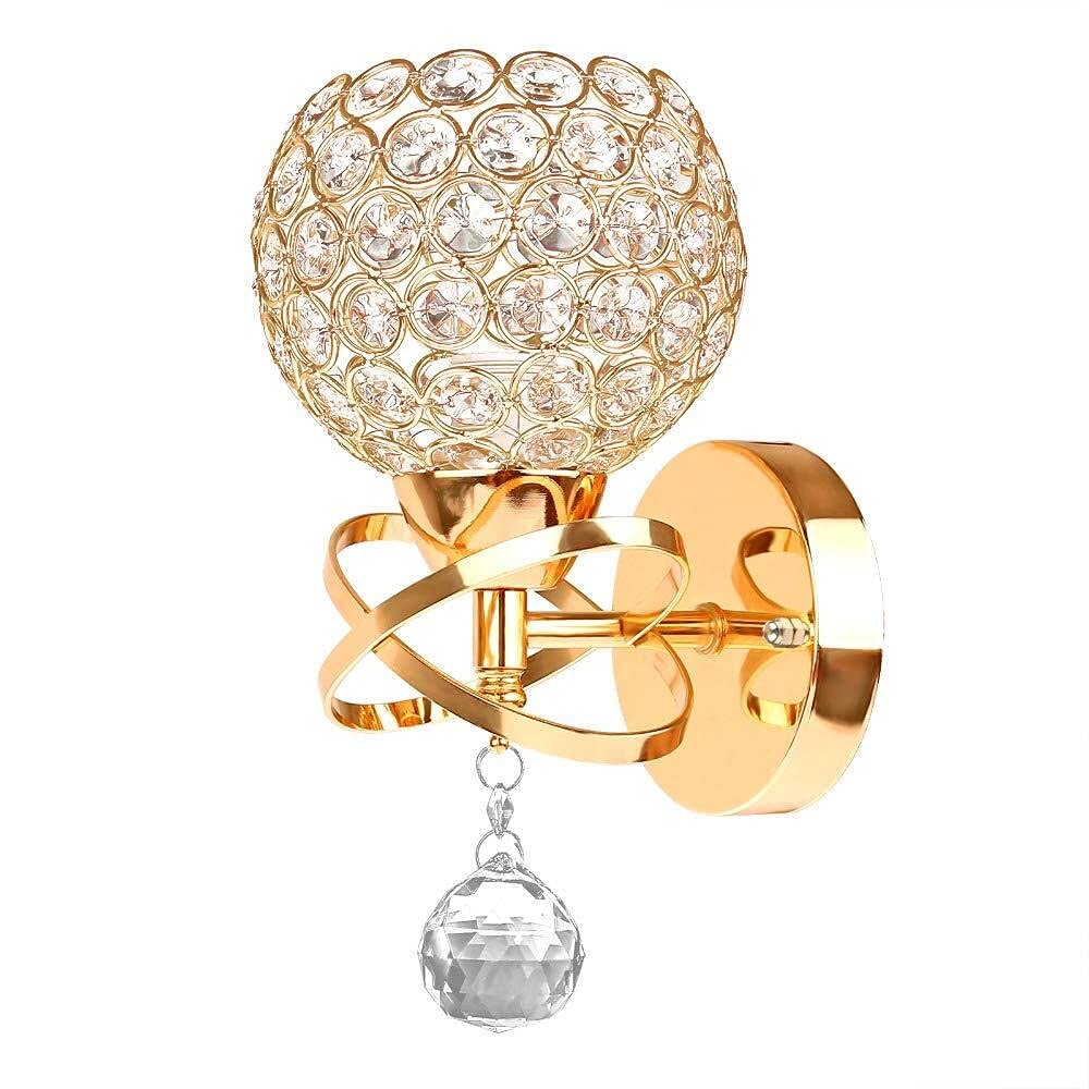 Applique Murale LED Moderne Éclairage Escalier Intérieur Lampe Cristal Or