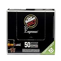 Vista 6 de Caffe Vergnano Intenso Espresso Cápsulas Compatible con máquina original Nespresso Compostable Tostado medio 50 unidades (25 onzas) Importado