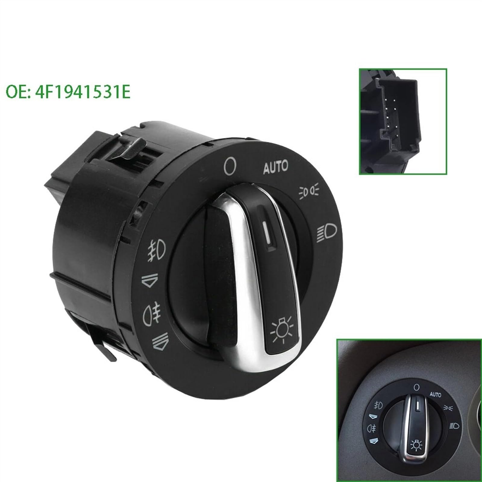 Elevador de interruptor de coche Para A6 S6 C6 RS6 Q7 interruptor de faro Control luz antiniebla botón 4F1941531E 4FD941531A 4F1941531D 8 pines