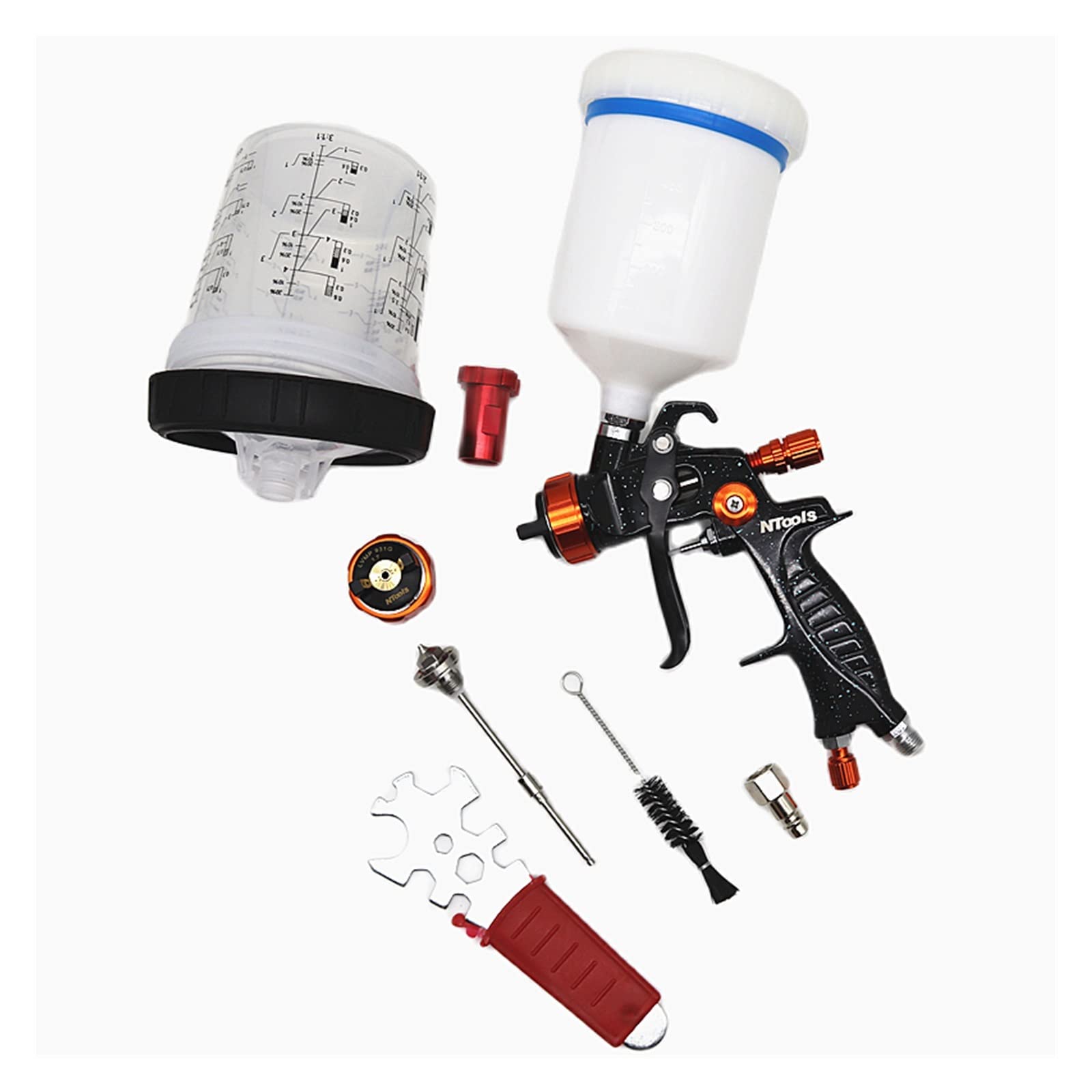 Amazon.co.jp: 塗装ガン 1.3/1.7MM ノズルスプレーガン 600CC 混合