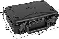 Vista 3 de Estuche de transporte duro impermeable, caja de almacenamiento a prueba de golpes con espuma personalizable, caja de herramientas protectora