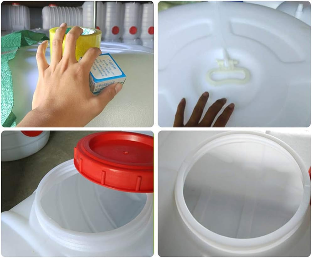 Water Tank Thicken 200L Water Tank，White Plastic Bucket，Food-Grade Rectangular Thickened Water Tower with Faucet for Household Water Storage，Outdoor Travel Camping Water Tank