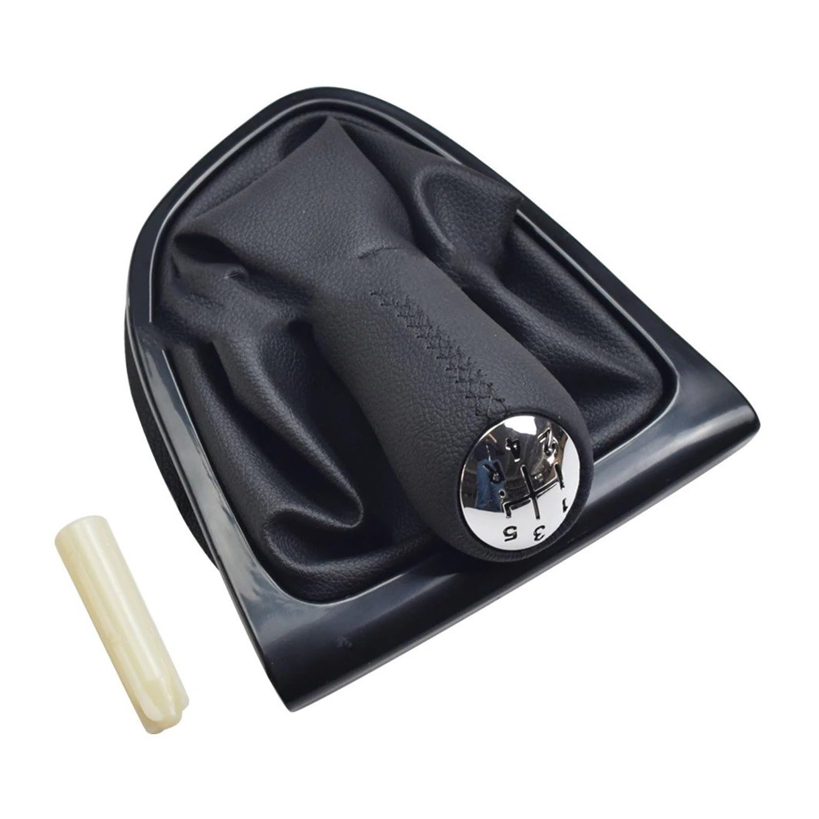 SAUANMNKTP Gearshift Knob for Clio 4 IV 2012-2020 MT 5 Speed Leather Gear Shift Knob Stick Gaiter