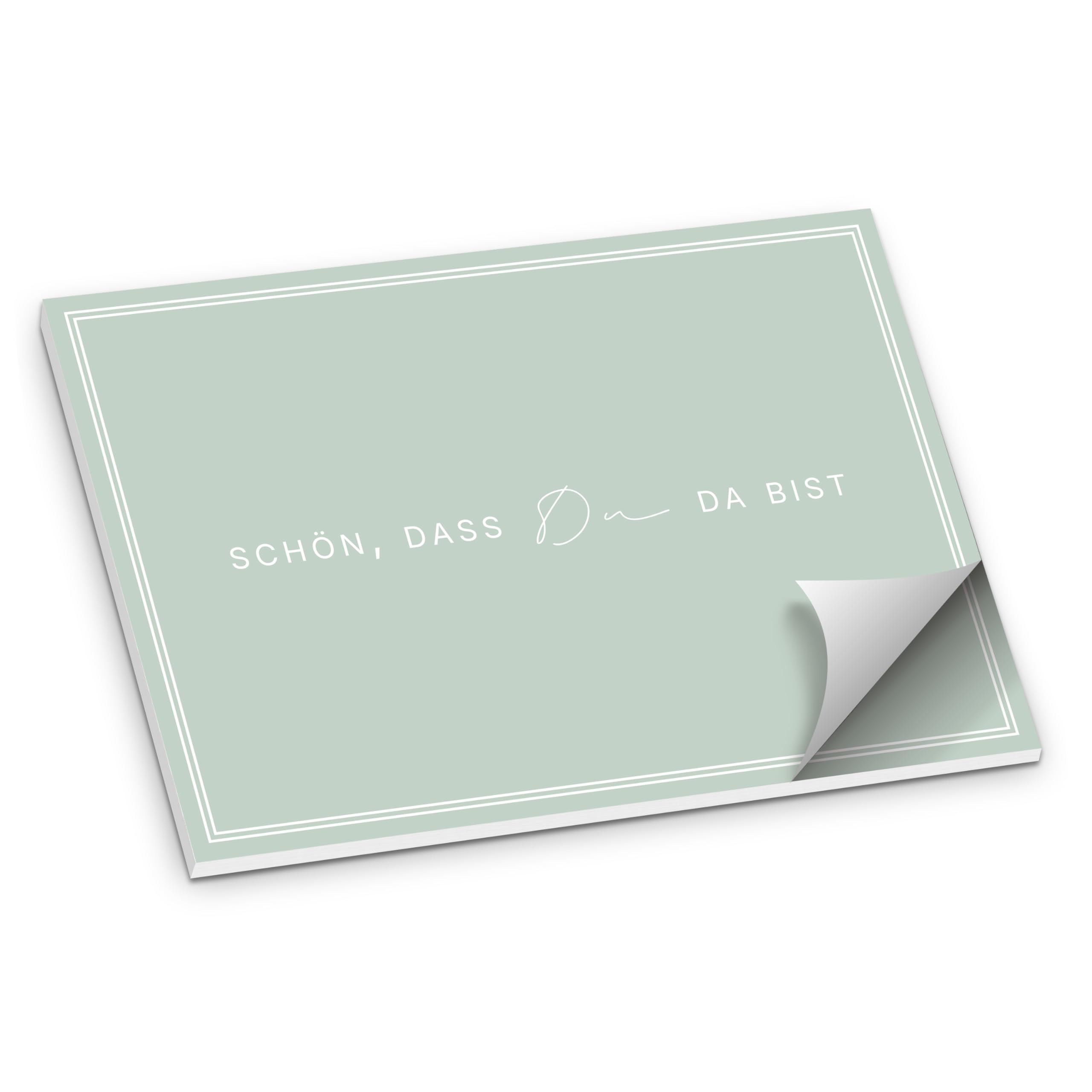 itenga Tischset DIN A3 – 50 Blatt Papier-Platzset ‚Schön, DASS Du da bist‘ V3